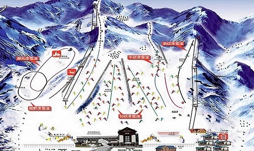 八达岭滑雪场雪道图,八达岭滑雪场雪道图